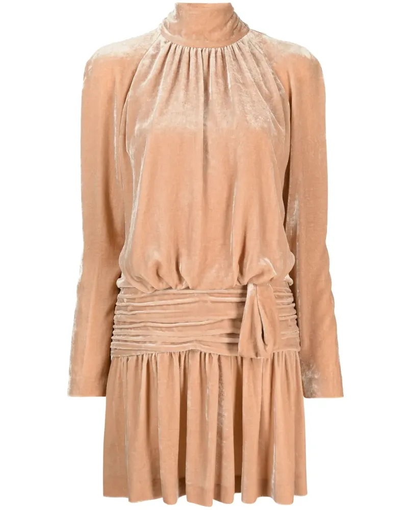Alberta Ferretti Gerafftes Minikleid - Rosa Rosa