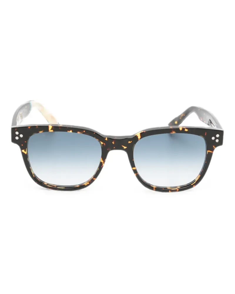SNOB Milano Eckige Sonnenbrille in Schildpattoptik - Braun Braun