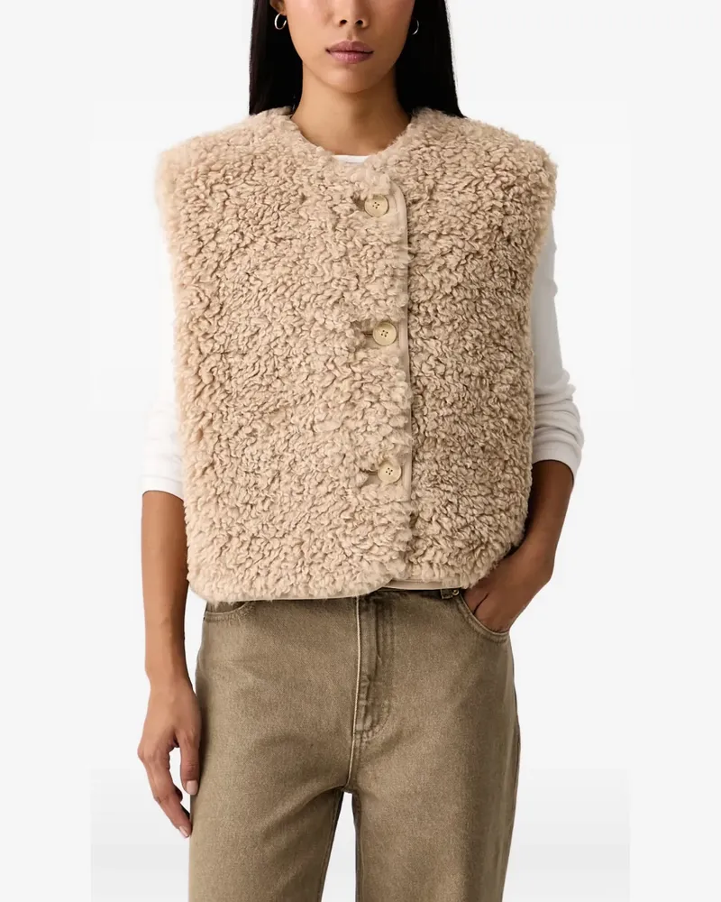 Marc O'Polo bouclé-texture gilet - Nude Nude