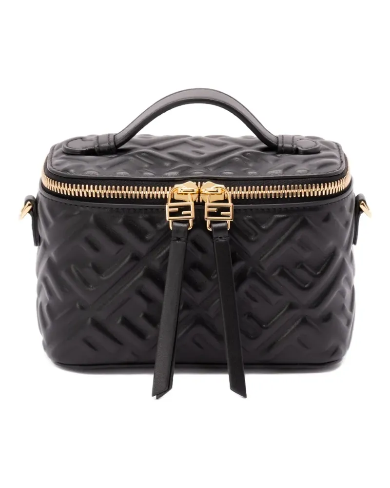 Fendi Mini Vanity Umhängetasche mit Steppung - Schwarz Schwarz