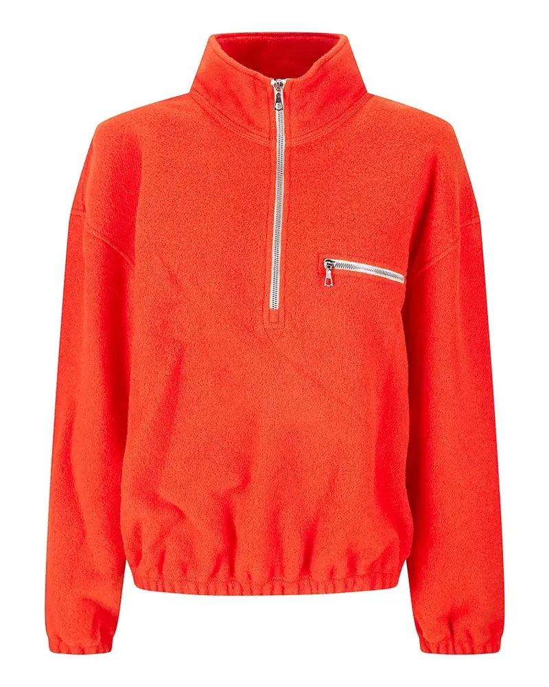 Rier zip-collar fleece sweatshirt - Orange Orange