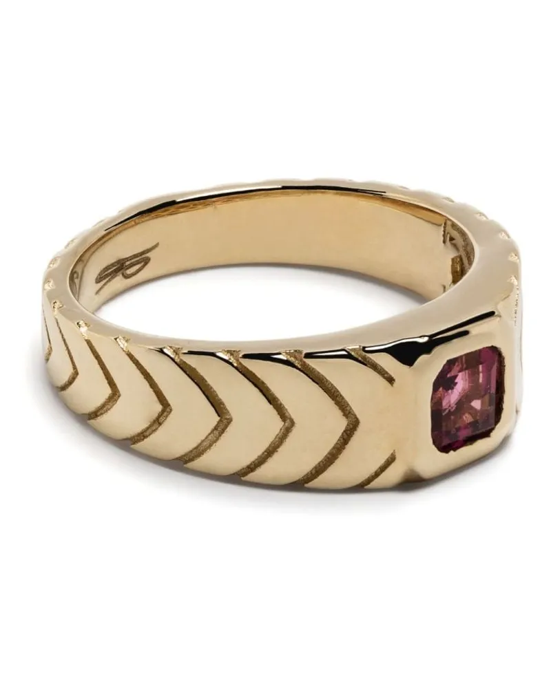 Jacquie Aiche 14kt Gelbgoldring mit Turmalin Gold