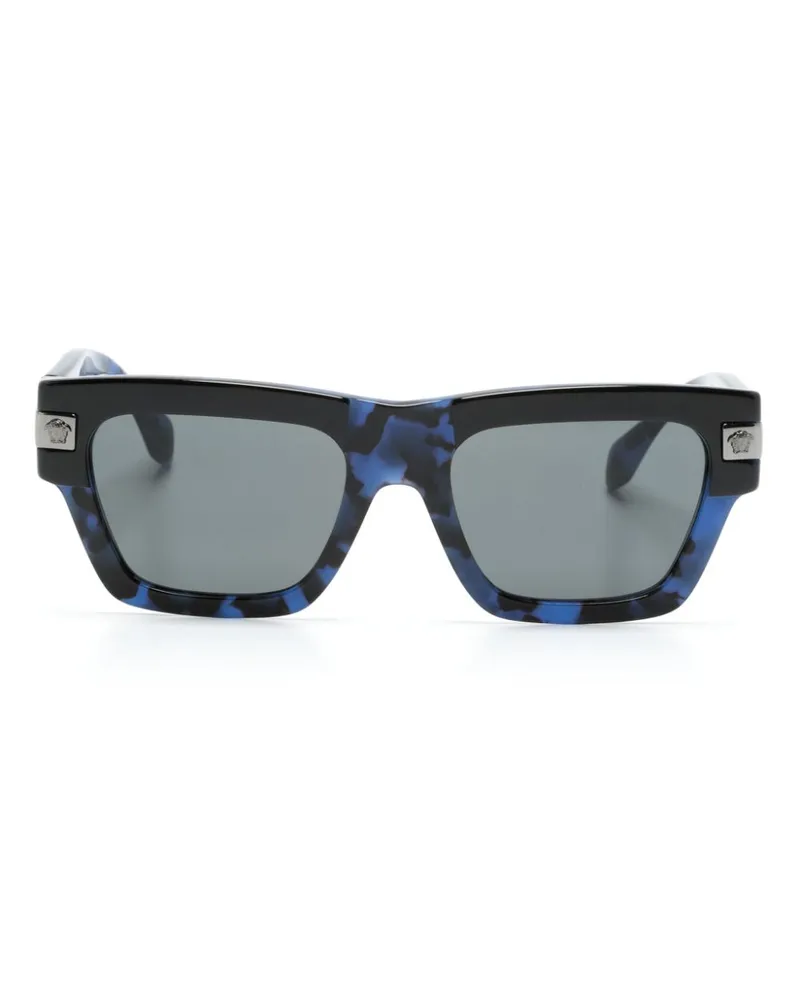 Versace Classic Top Sonnenbrille mit eckigem Gestell - Blau Blau