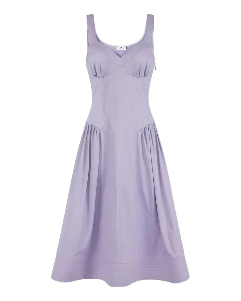 Elisabetta Franchi gathered midi dress - Violett Violett
