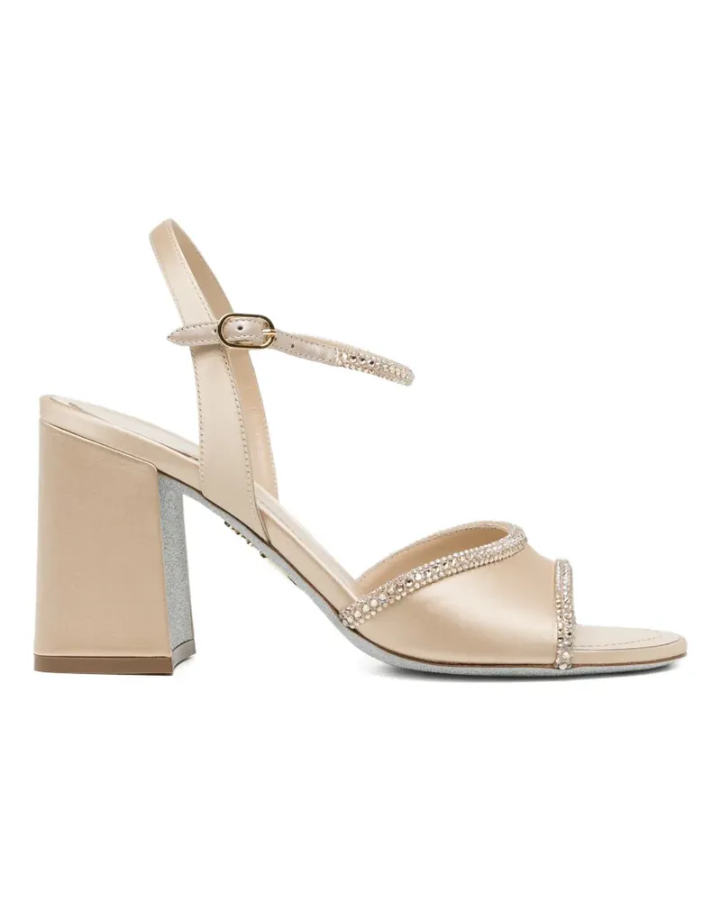 René Caovilla Margherita Sandalen 80mm - Nude Nude