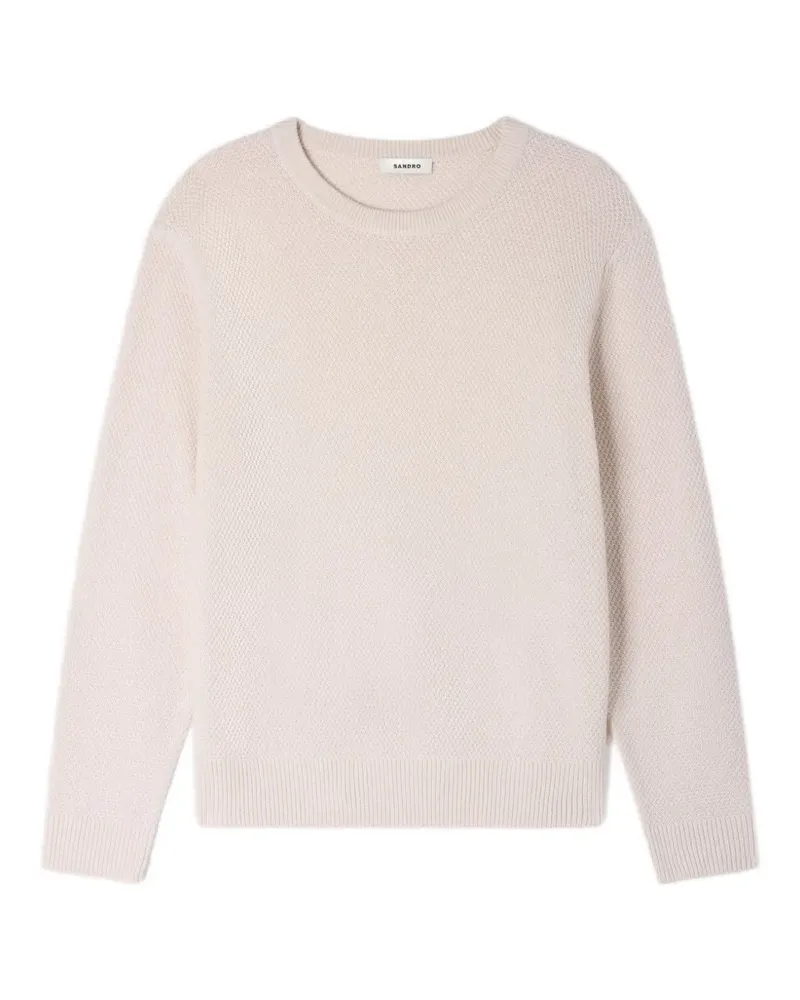 Sandro Klassischer Pullover - Nude Nude