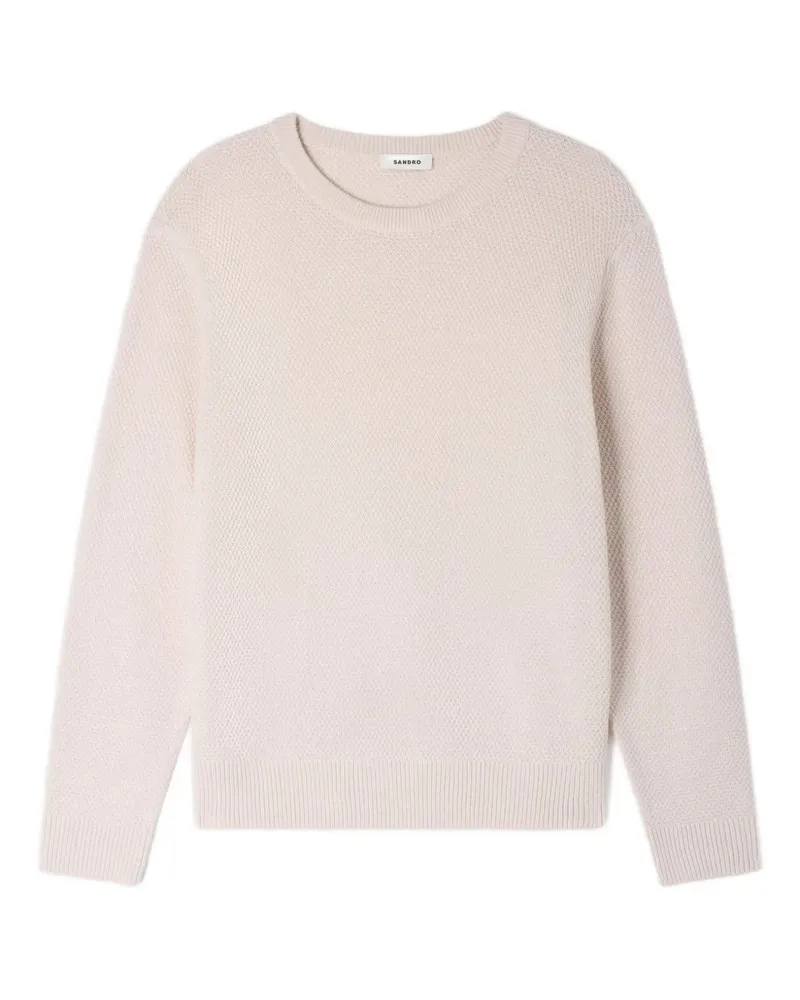 Sandro Klassischer Pullover - Nude Nude