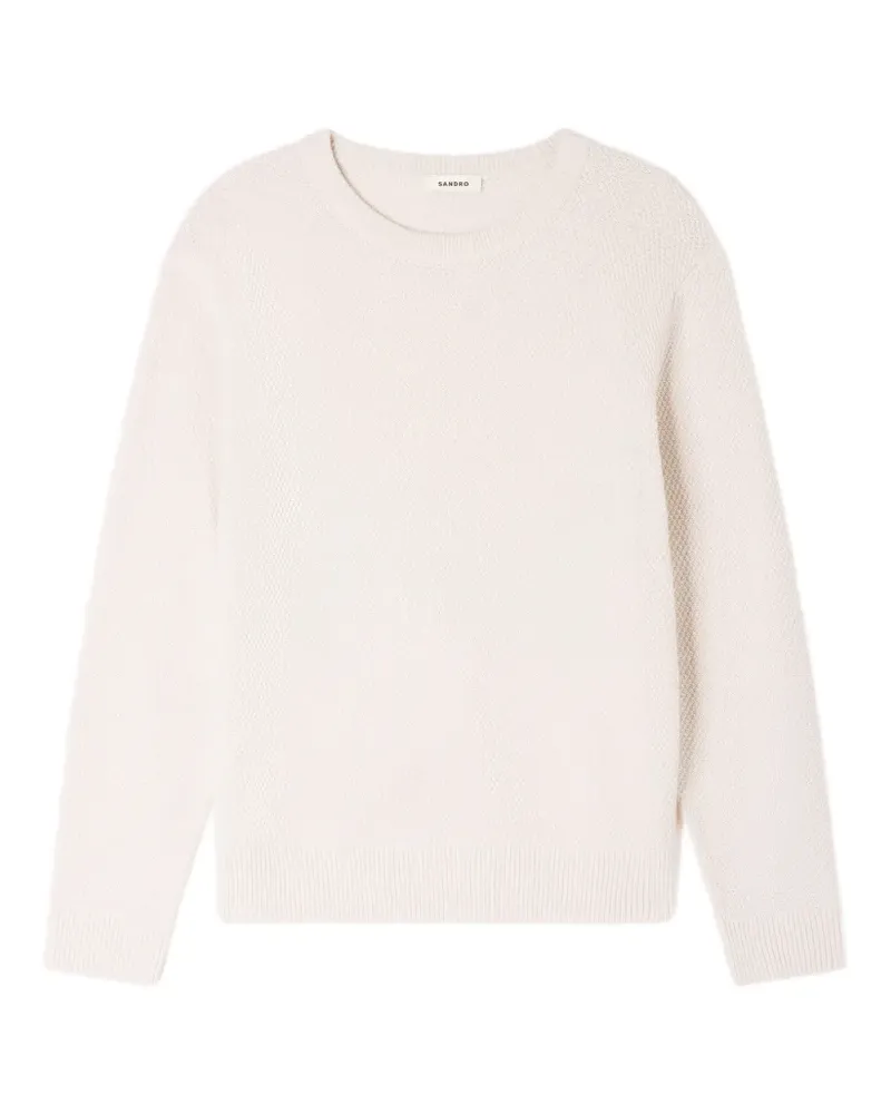 Sandro Klassischer Pullover - Nude Nude