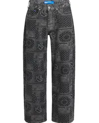 Karl Lagerfeld Boyfriend-Jeans mit Print Schwarz