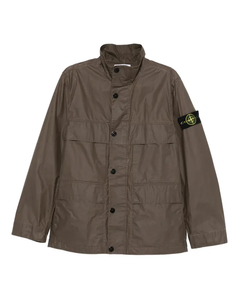 Stone Island Gewachste Hemdjacke - Braun Braun
