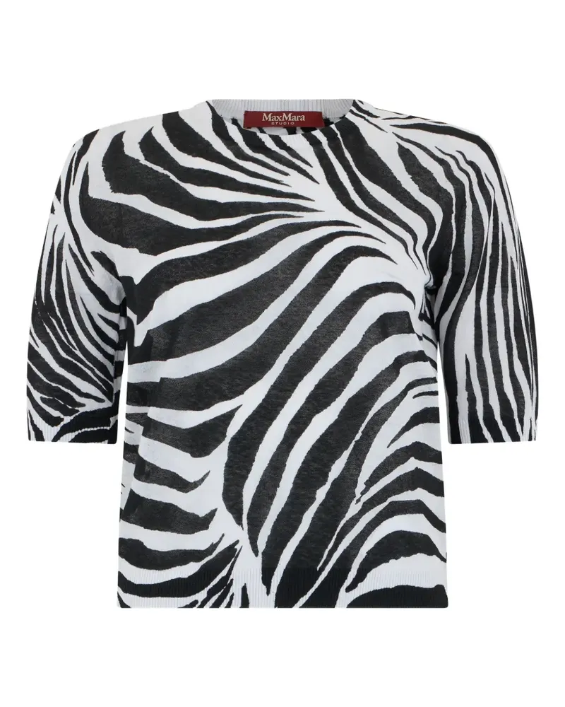 Max Mara zebra-print top - Weiß Weiß