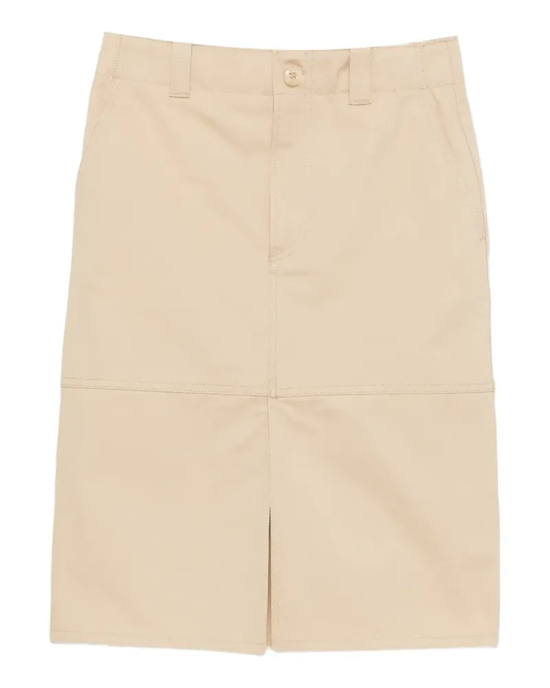 Kenzo Midirock mit Schlitz und Knopfverschluss - Nude Nude