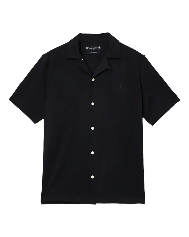 AllSaints Hudson camp-collar shirt - Schwarz Schwarz