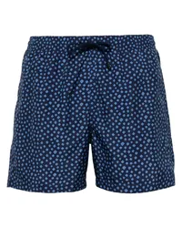 Canali Badeshorts mit geometrischem Muster Blau