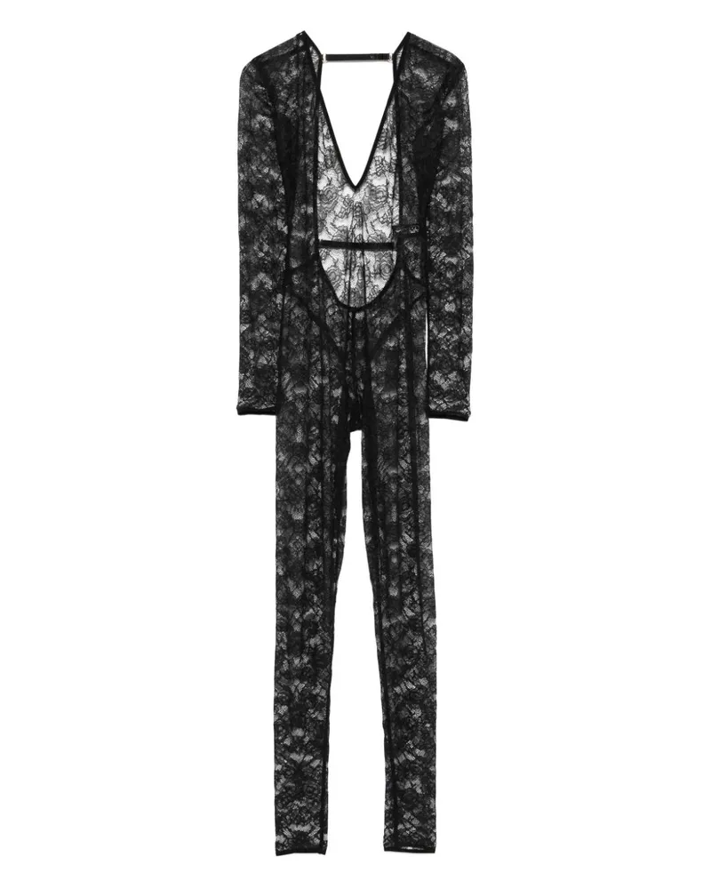 Maison Close Flashback Jumpsuit - Schwarz Schwarz