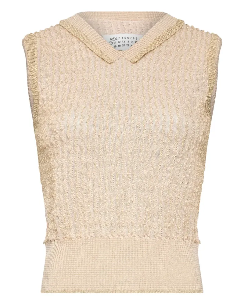 Maison Margiela Pullunder mit Poloshirtkragen - Nude Nude