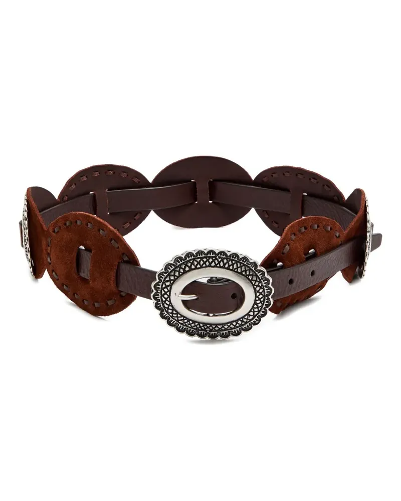 Anderson's Conchos Gürtel aus Wildleder - Rot Rot