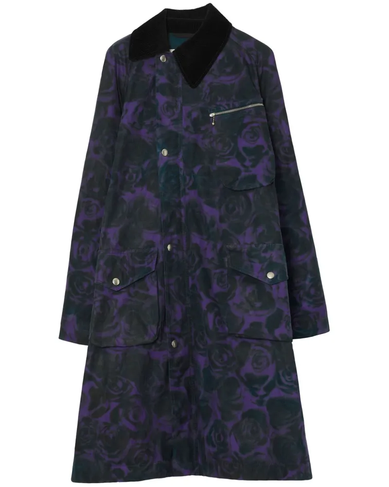 Burberry Oversized-Mantel mit Print - Violett Violett