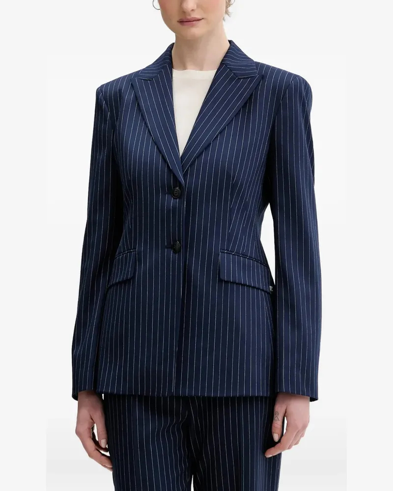 HUGO BOSS pinstripe tailored blazer - Blau Blau