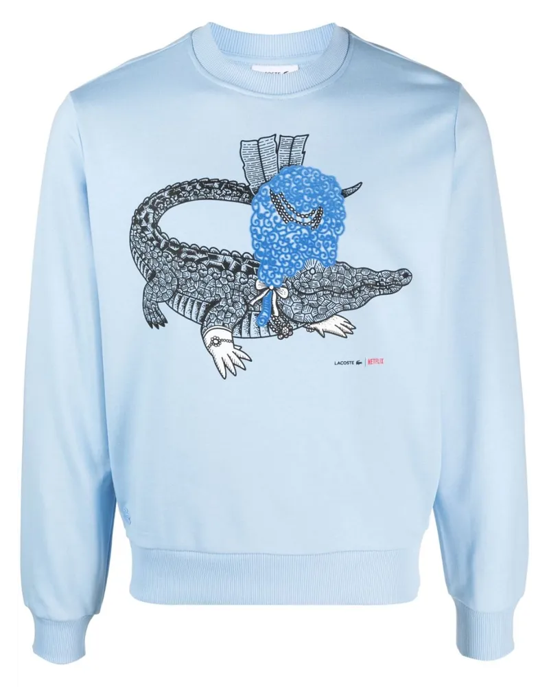 Lacoste Sweatshirt mit Logo-Print Blau