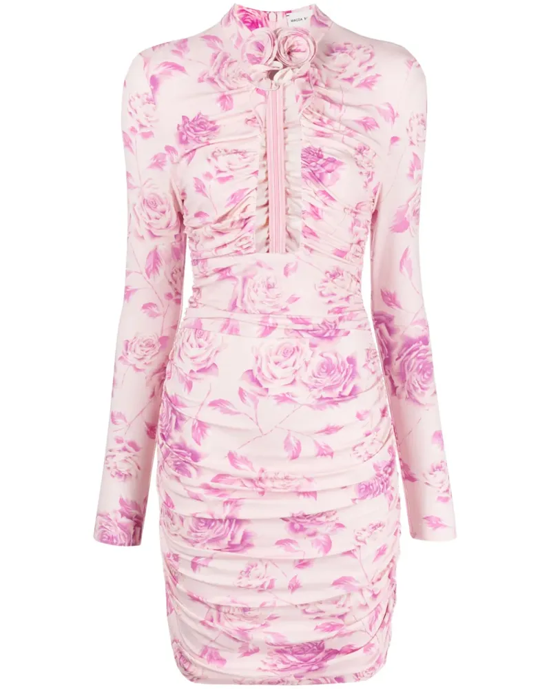 Magda Butrym Minikleid mit Blumen-Print - Rosa Rosa