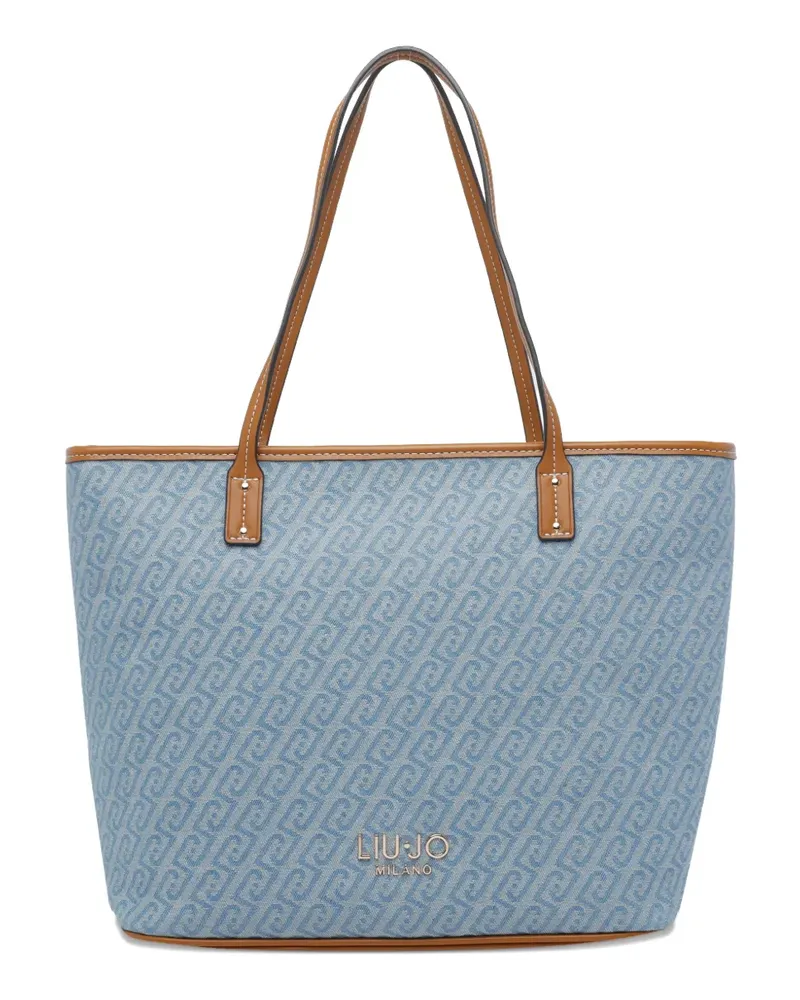 Liu Jo logo zip tote bag - Blau Blau