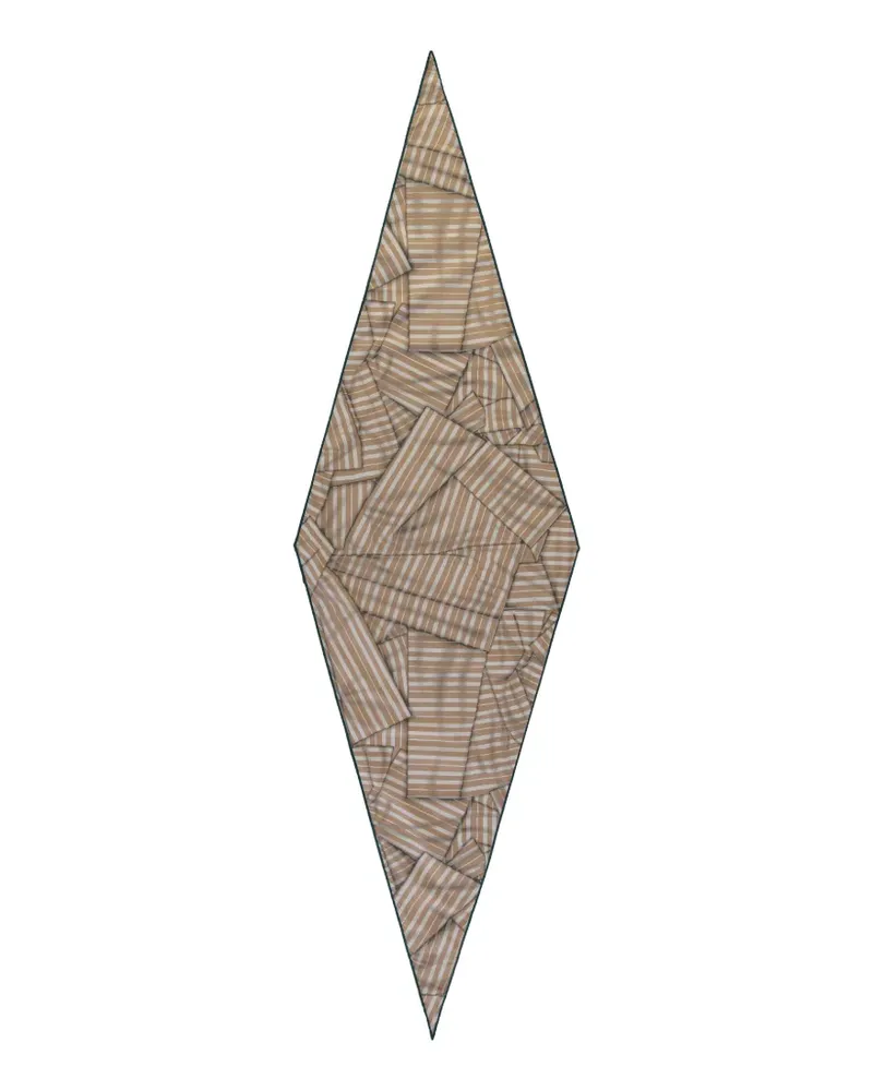 Ermenegildo Zegna striped diamond-shaped scarf - Braun Braun