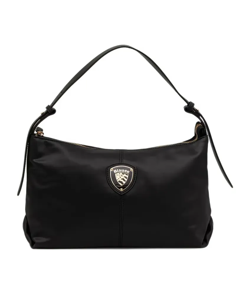 Blauer logo-plaque shoulder bag - Schwarz Schwarz