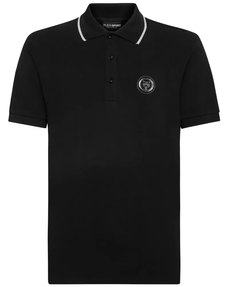 Philipp Plein Tiger Poloshirt aus Baumwolle - Schwarz Schwarz