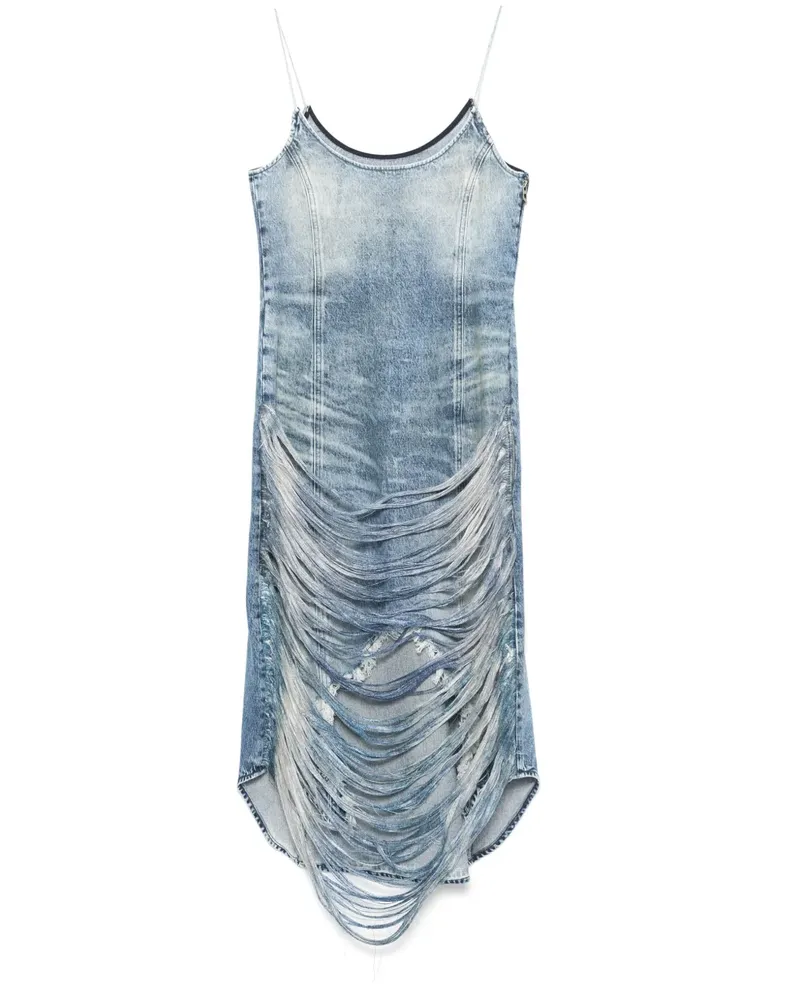 Diesel Minikleid mit Fransen - Blau Blau