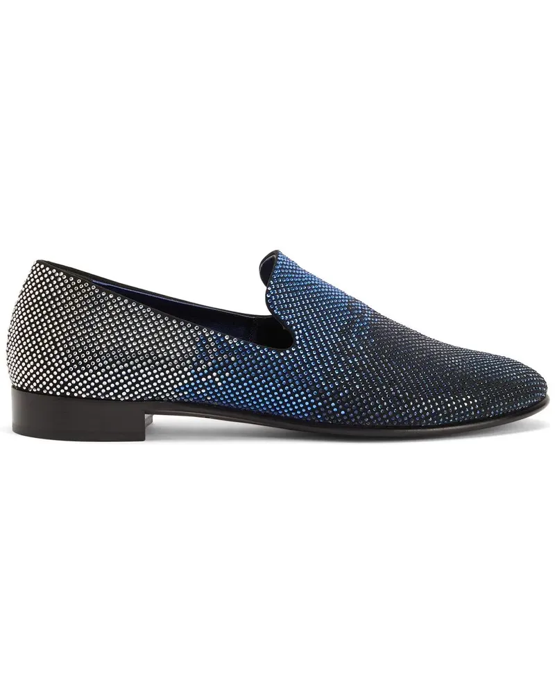 Giuseppe Zanotti Lewis Sparkle Loafer mit Kristallen - Blau Blau