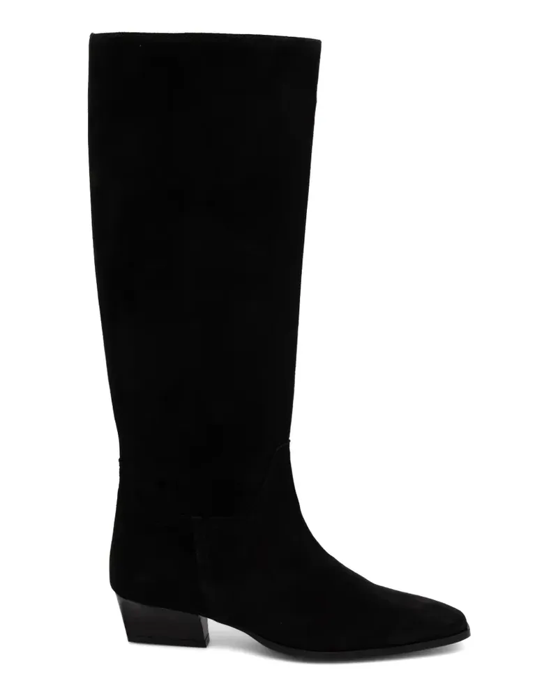 Gant Kniehohe Stiefel aus Wildleder - Schwarz Schwarz