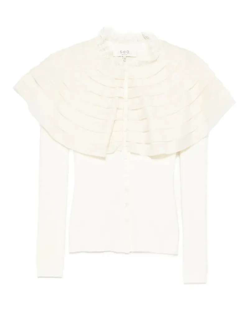 Sea Wanda lace-trimmed cardigan - Nude Nude