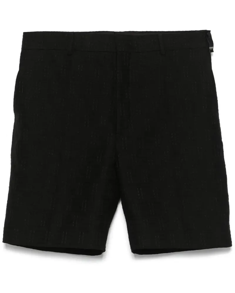 Fendi Bermudas aus FF-Jacquard - Schwarz Schwarz