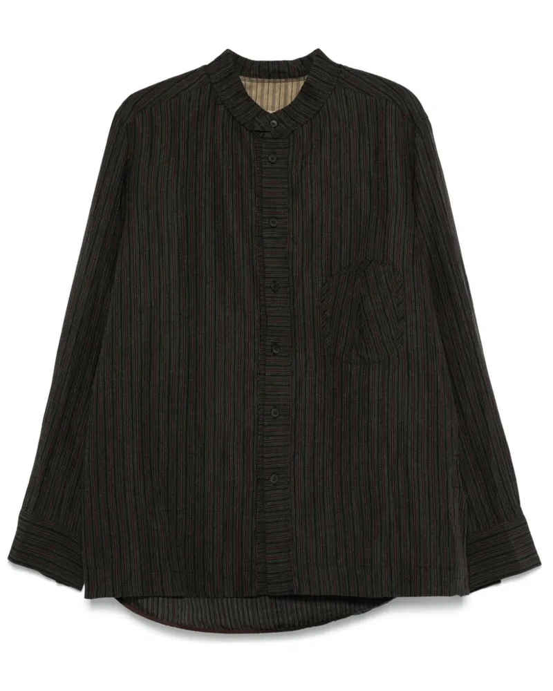 Ziggy Chen Gestreiftes Hemd - Grau Grau