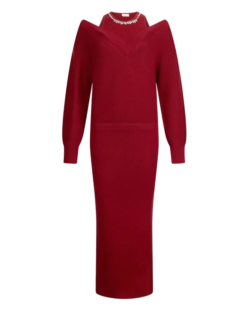 Liu Jo Verziertes Strickkleid - Rot Rot