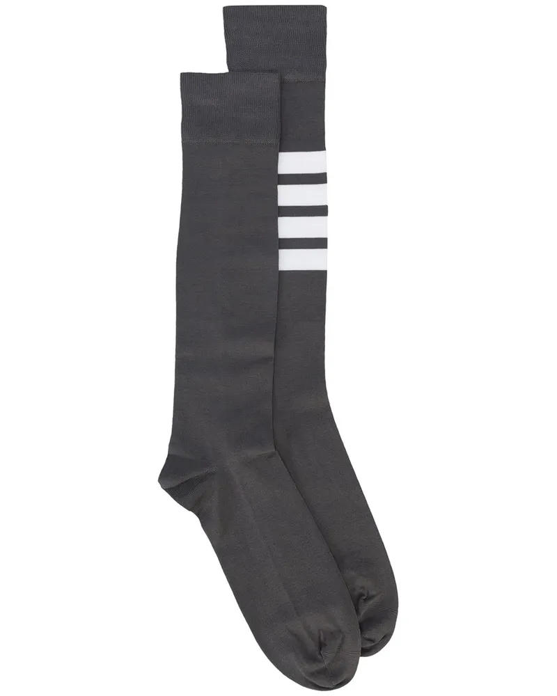 Thom Browne Gestreifte Socken - Grau Grau