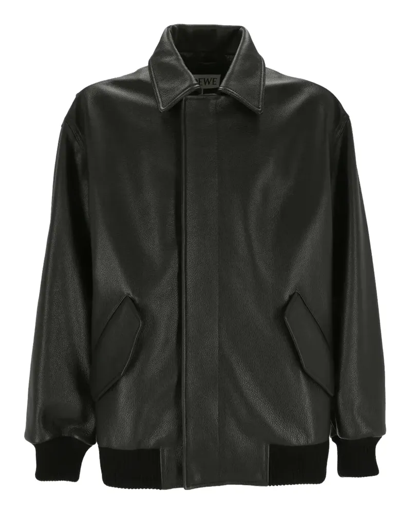 Loewe leather bomber jacket - Schwarz Schwarz