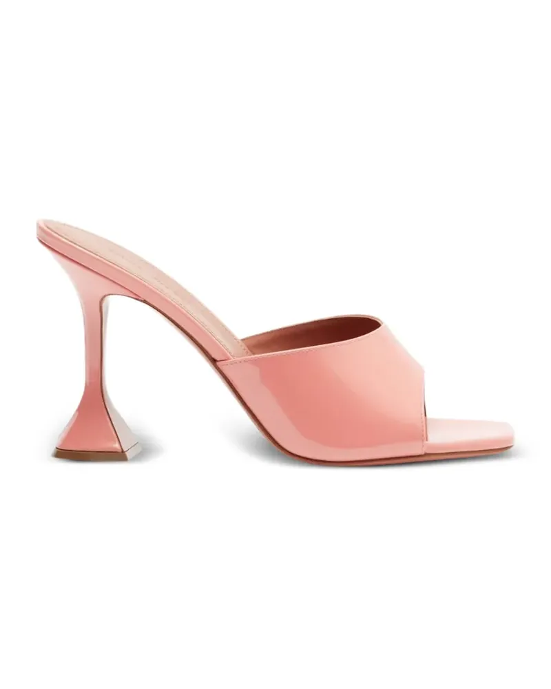 Amina Muaddi Lupita patent-leather mules - Rosa Rosa