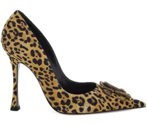 Mirror Snake Pumps - Nude