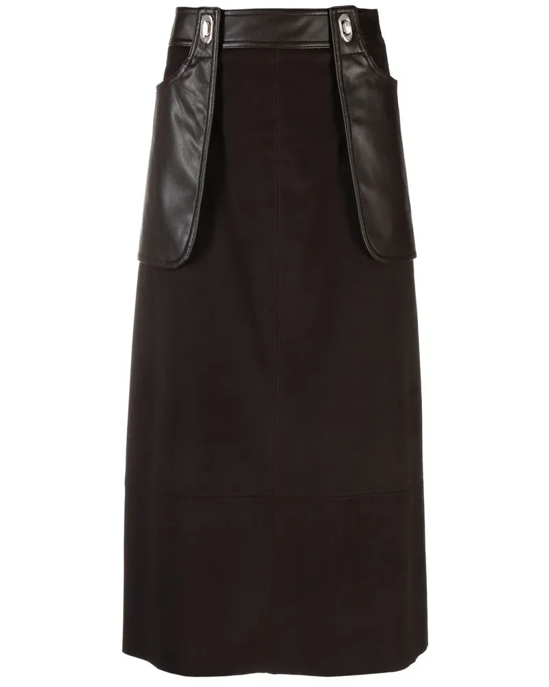LOW CLASSIC Taillenrock in A-Linie - Braun Braun