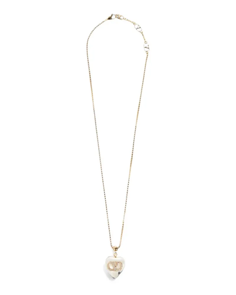 Valentino Garavani VLogo Signature heart-pendant necklace - Gold Gold