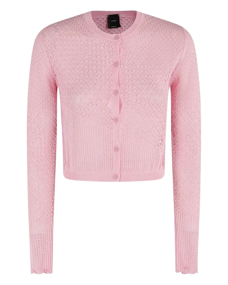 Pinko Cardigan mit Lochstrickmuster - Rosa Rosa
