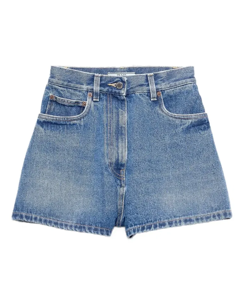 Prada Hoch sitzende Jeans-Shorts mit aufgesetzten Taschen - Blau Blau