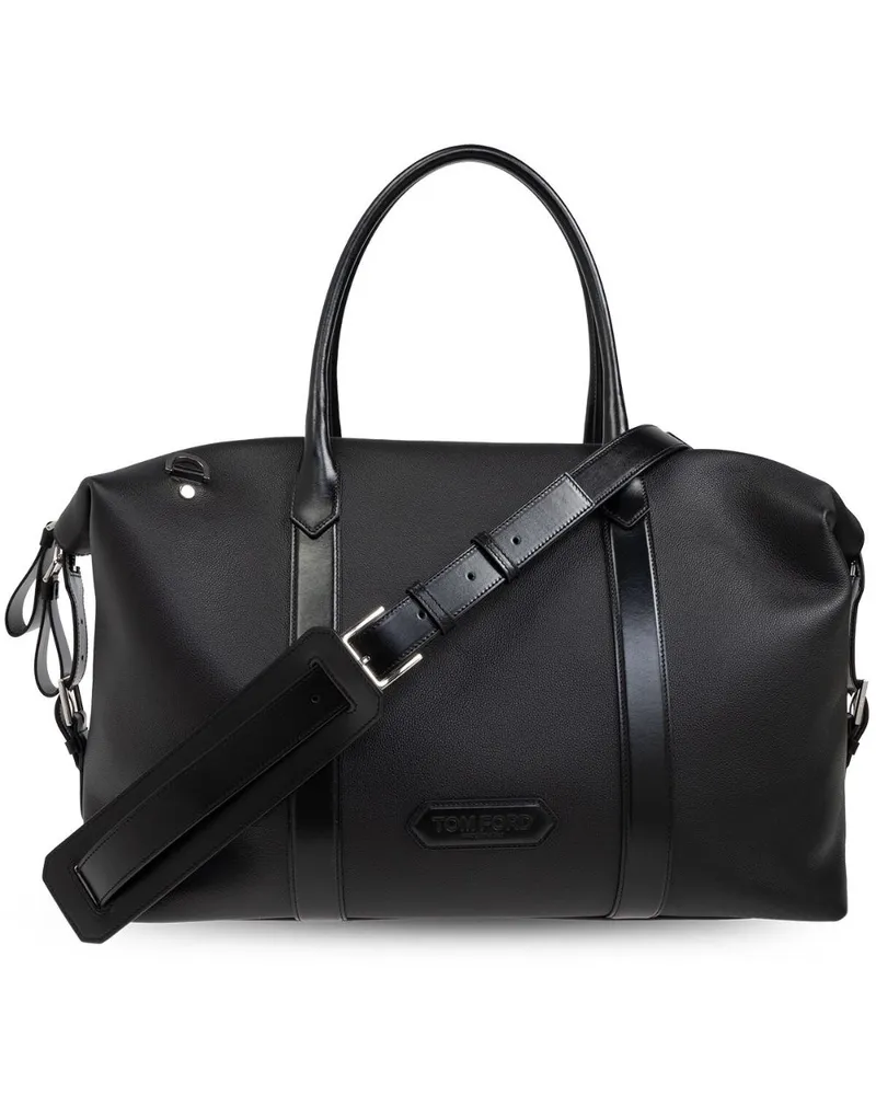 Tom Ford Reisetasche aus Leder - Schwarz Schwarz