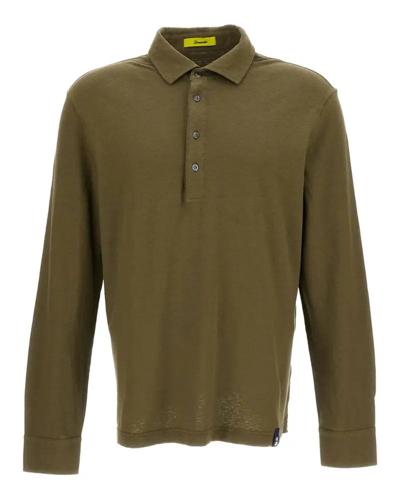 Drumohr  long-sleeve polo shirt - Grün Grün