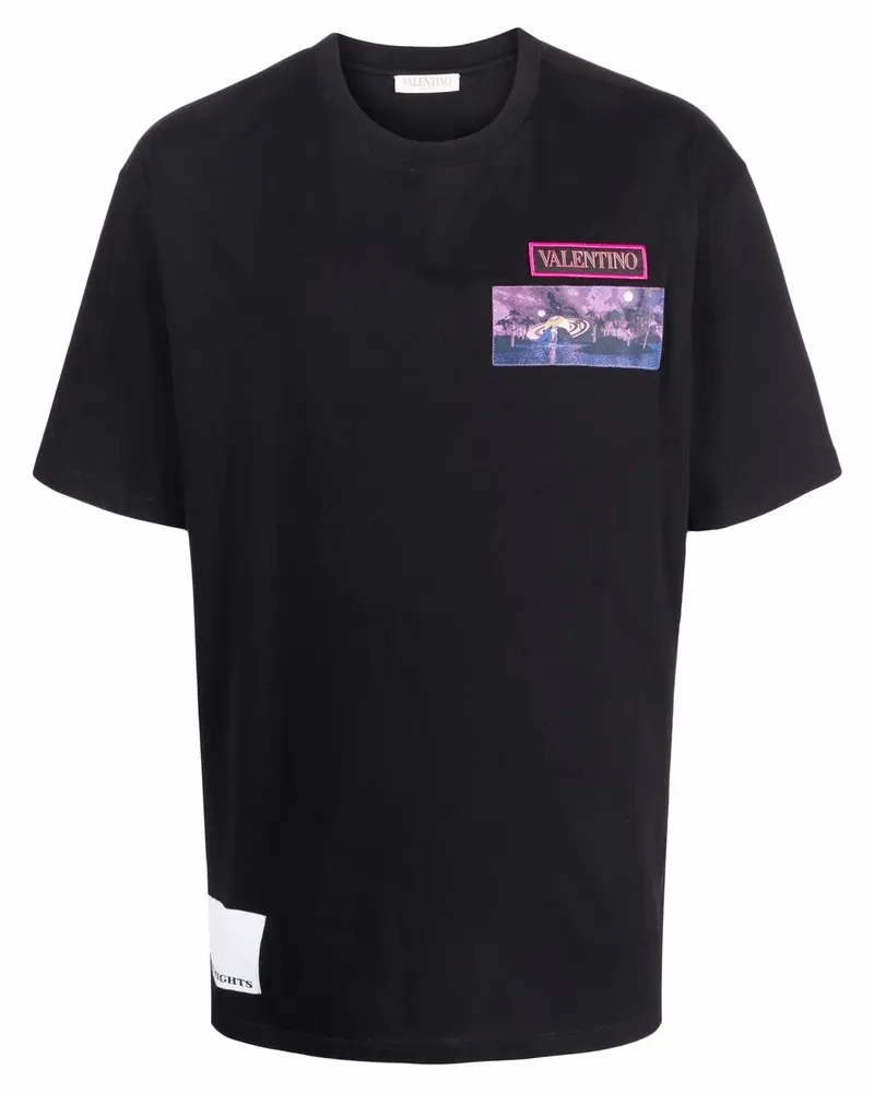 Valentino Garavani T-Shirt mit Patch-Detail - Schwarz Schwarz
