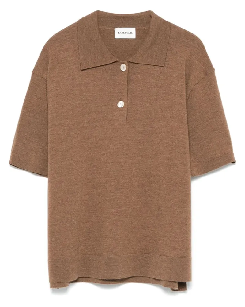 P.A.R.O.S.H. P.A.R.O H. Lime Poloshirt - Braun Braun