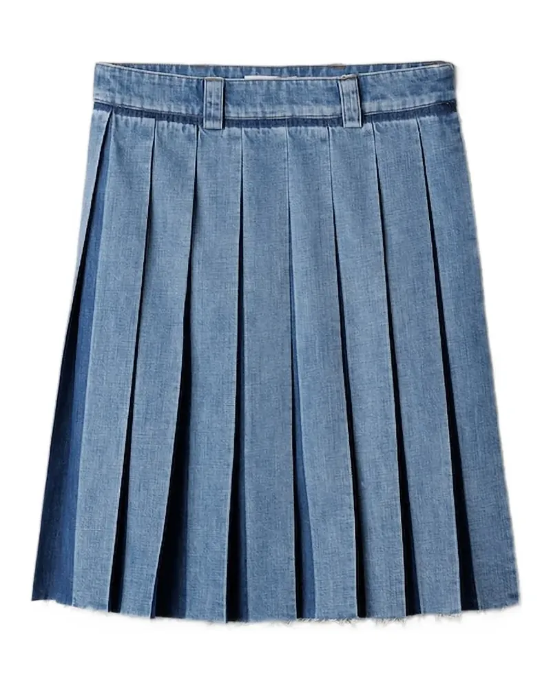 Miu Miu Jeansrock mit Falten - Blau Blau
