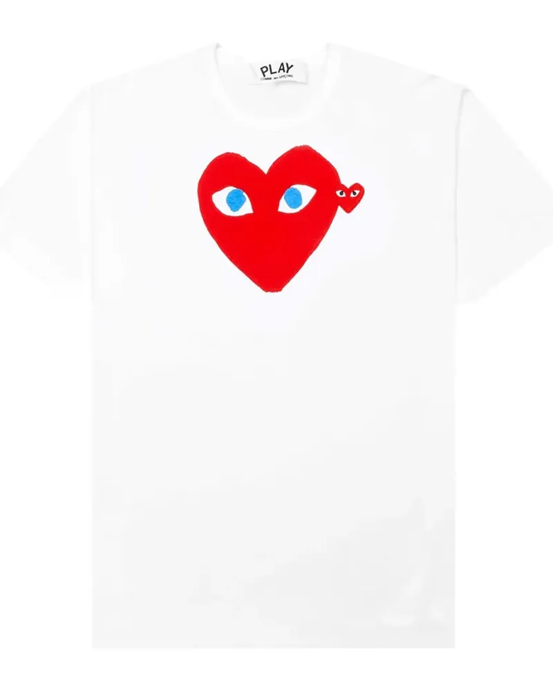 Comme des Garçons T-Shirt mit Herz-Print - Weiß Weiß